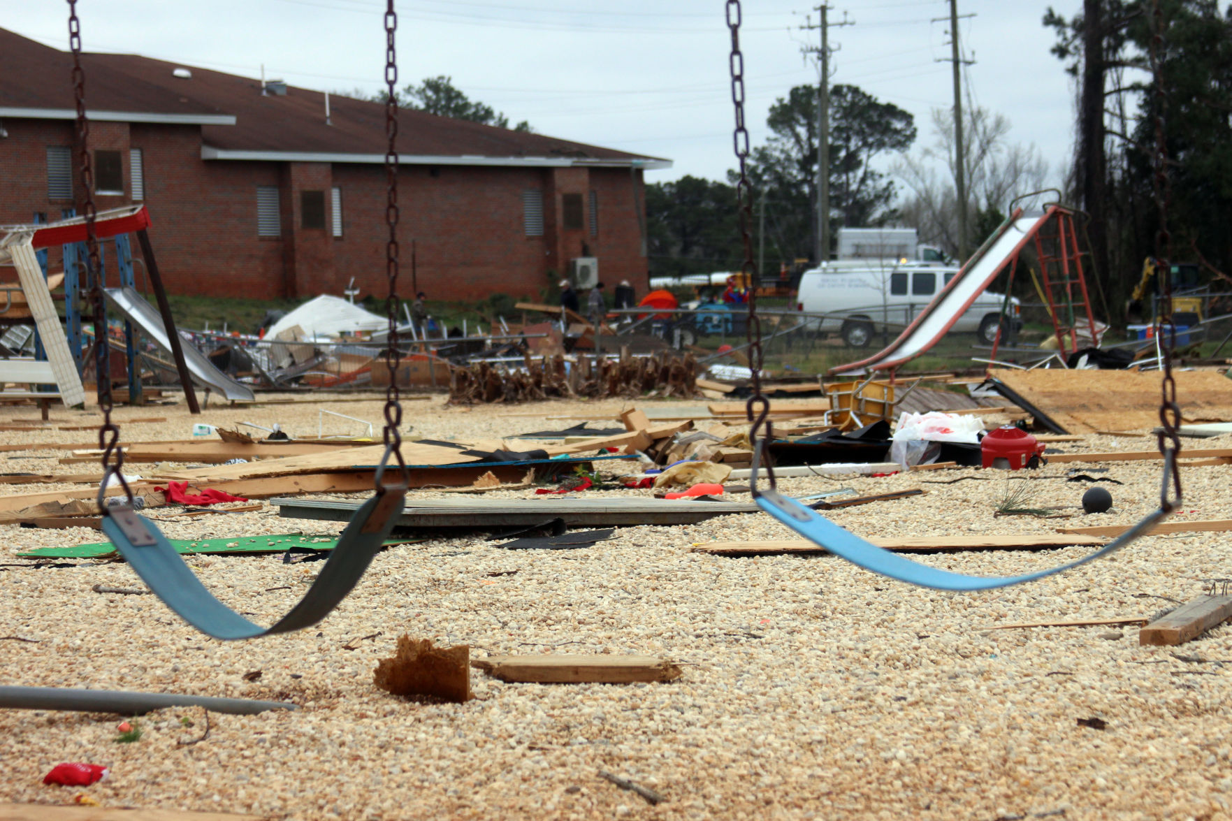 Tornado damage cleanup in Smiths Station